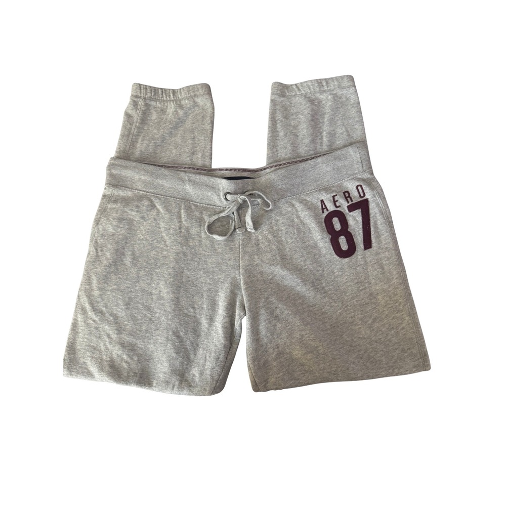 Aeropostale Aero 87 Gray Jogger Sweatpants Women Size XL Inseam 30 Excellent